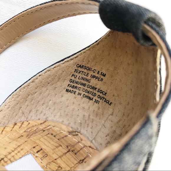 Steve Madden Carson C Denim Cork Strappy Heels Size 8.5 - Picture 6 of 8